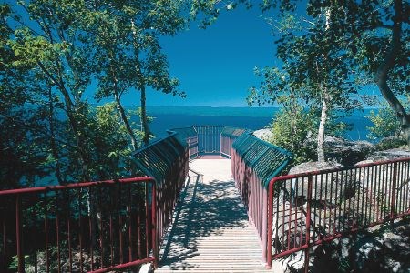 Promoting Thunder Bay's natural surroundings, like Sleeping Giant Provincial Park, is a theme in the city's convention planning guide.